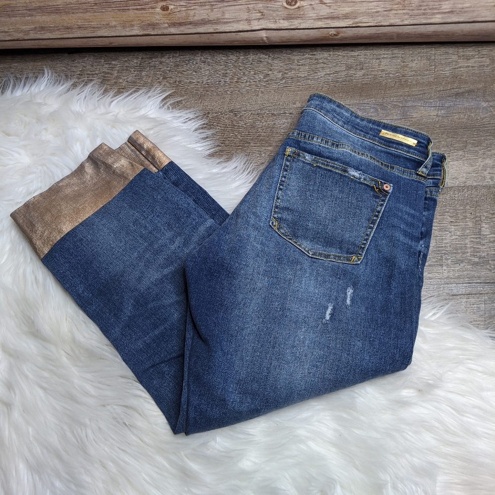 Pilcro Slim Boyfriend Anthro Size 29 Cropped Jeans - Picture 3 of 8